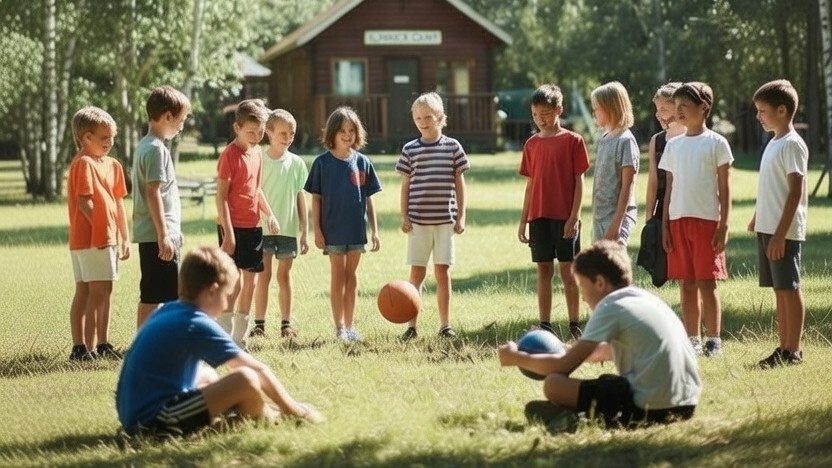 Kinder in einem Sommercamp